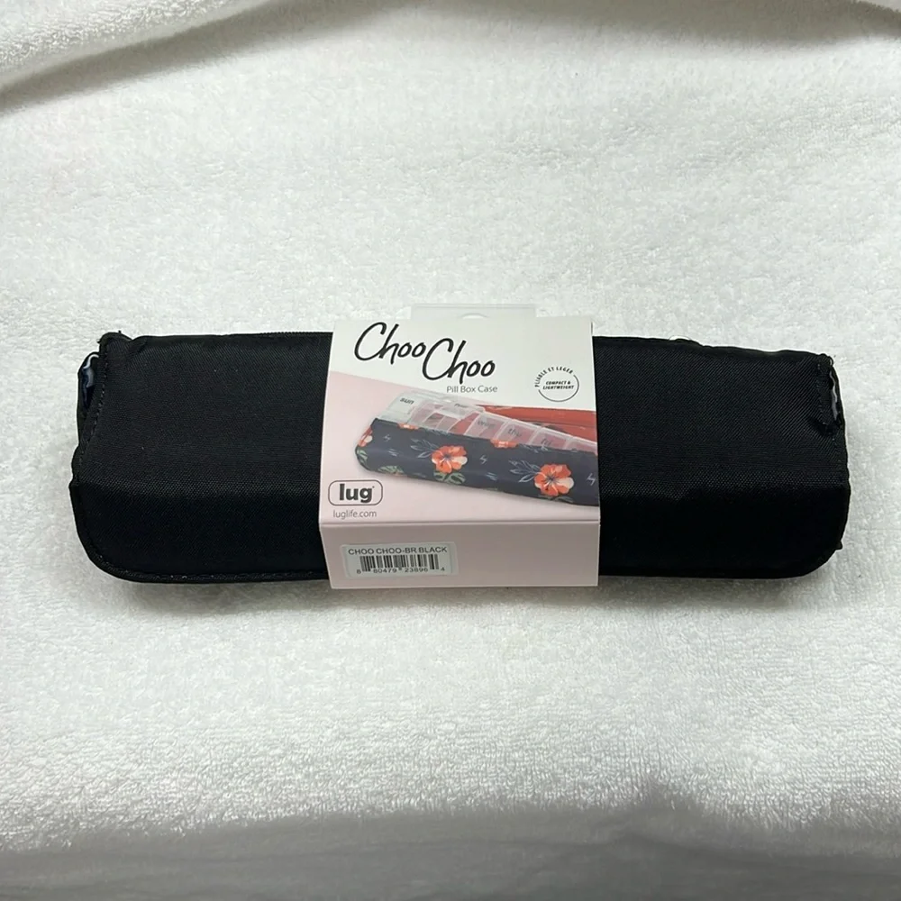 NWT Lug Choo Choo pill organizer in brushed black